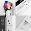 BESTEK 7-Outlet Wall Tap Surge Protector Power Strip with Swivel Outlets, 3 USB Charging Ports, 900 Joule Surge Suppression, Top Phone Holder